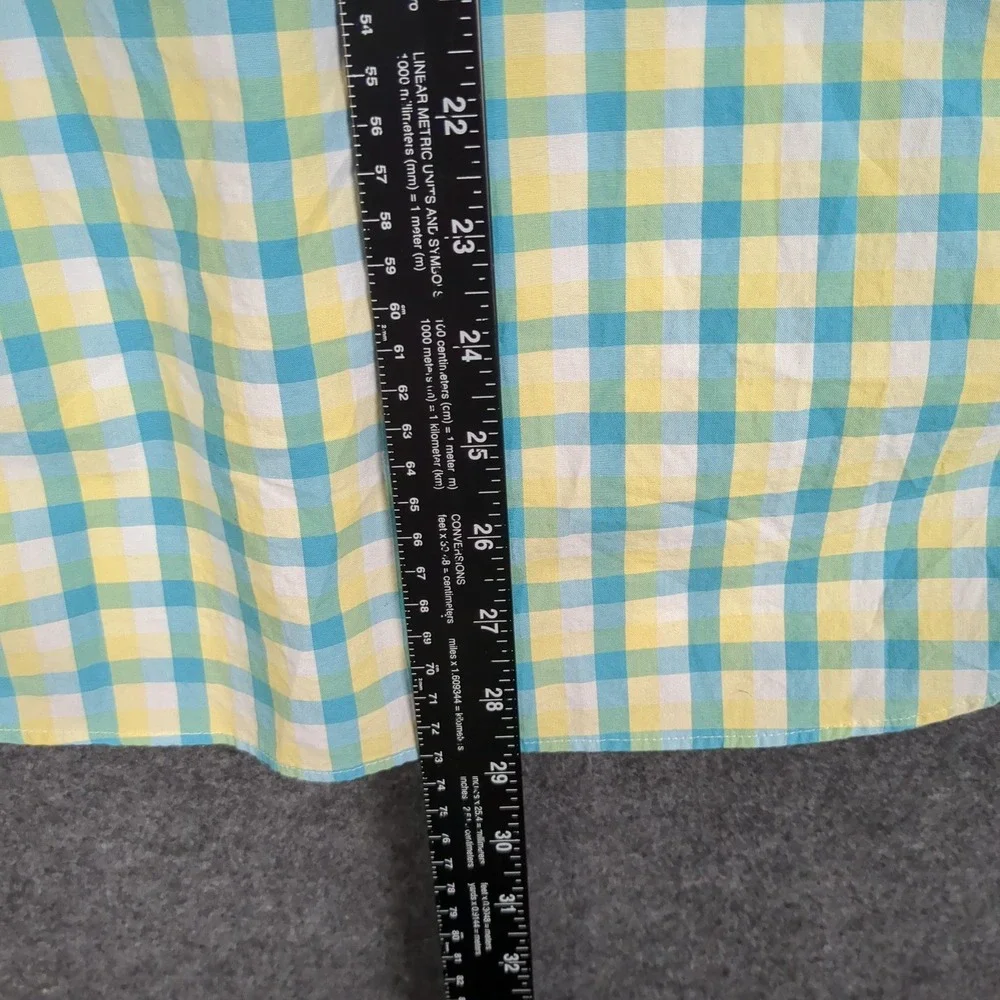 J. Crew Slim Fit Flex Washed Gingham Button Down Shirt Men's Size‎ S